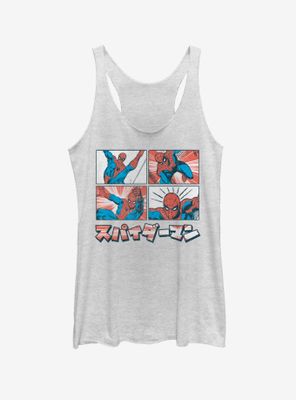 Marvel Spider-Man Japanese Text Womens Tank Top