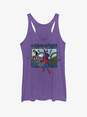 Marvel Spider-Man Dance Fight Womens Tank Top