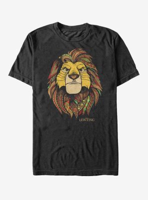 Disney The Lion King 2019 Simba Pattern T-Shirt
