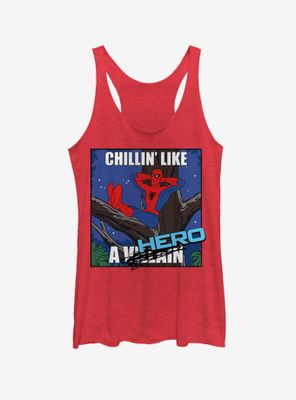 Marvel Spider-Man Chillin Hero Womens Tank Top