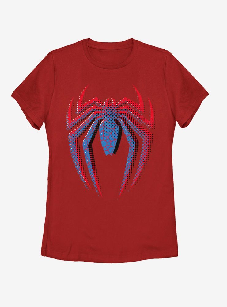 Marvel Spider-Man Layered Logo Womens T-Shirt