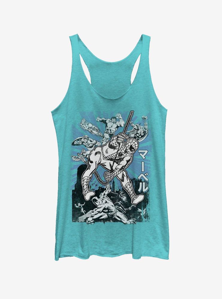 Marvel Spider-Man Fight Womens Tank Top