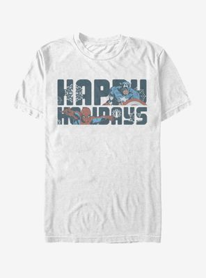 Marvel Spider-Man Happiest Of Holidays T-Shirt
