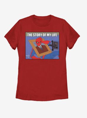 Marvel Spider-Man Life Story Womens T-Shirt