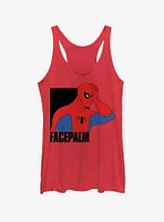 Marvel Spider-Man Facepalm Womens Tank Top