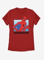 Marvel Spider-Man #Yourewelcome Womens T-Shirt