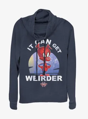 Marvel Spider-Man It Can Get Weirder Spider-Ham Cowlneck Long-Sleeve Womens Top