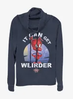 Marvel Spider-Man It Can Get Weirder Spider-Ham Cowlneck Long-Sleeve Womens Top