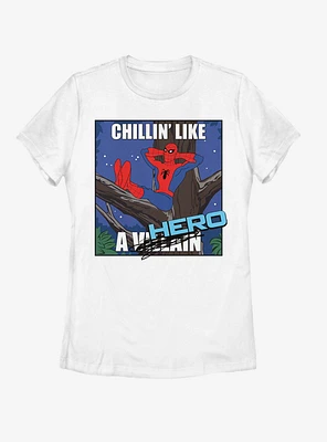 Marvel Spider-Man Chillin Hero Womens T-Shirt