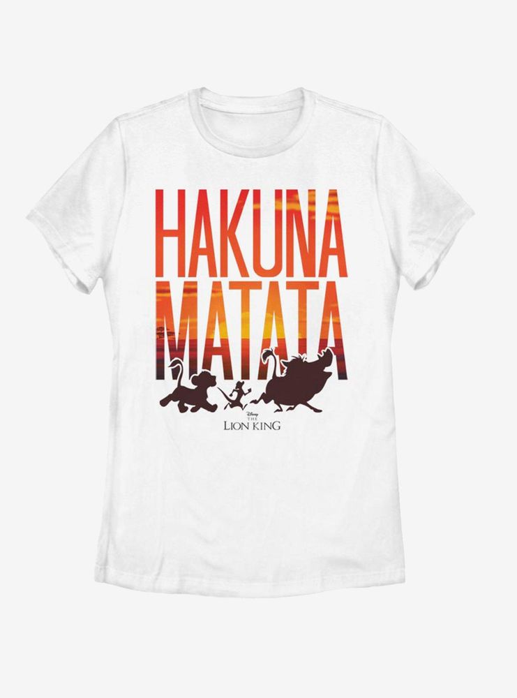 Disney The Lion King Sunset Matata Womens T-Shirt