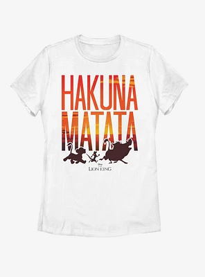 Disney The Lion King Sunset Matata Womens T-Shirt