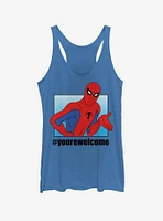 Marvel Spider-Man #yourewelcome Womens Tank Top