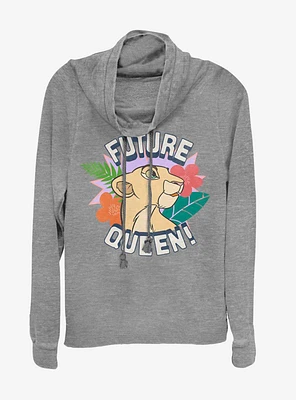 Disney The Lion King Future Queen Cowlneck Long-Sleeve Womens Top