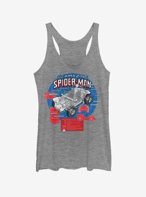 Marvel Spider-Man Amazing Spider-Mobile Womens Tank Top