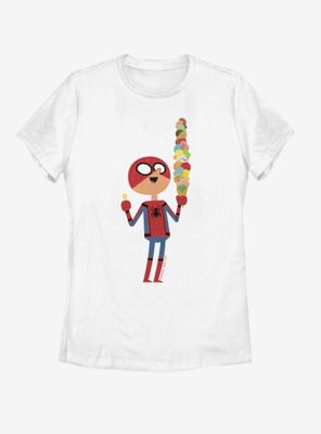 Marvel Spider-Man Ice Cream Womens T-Shirt