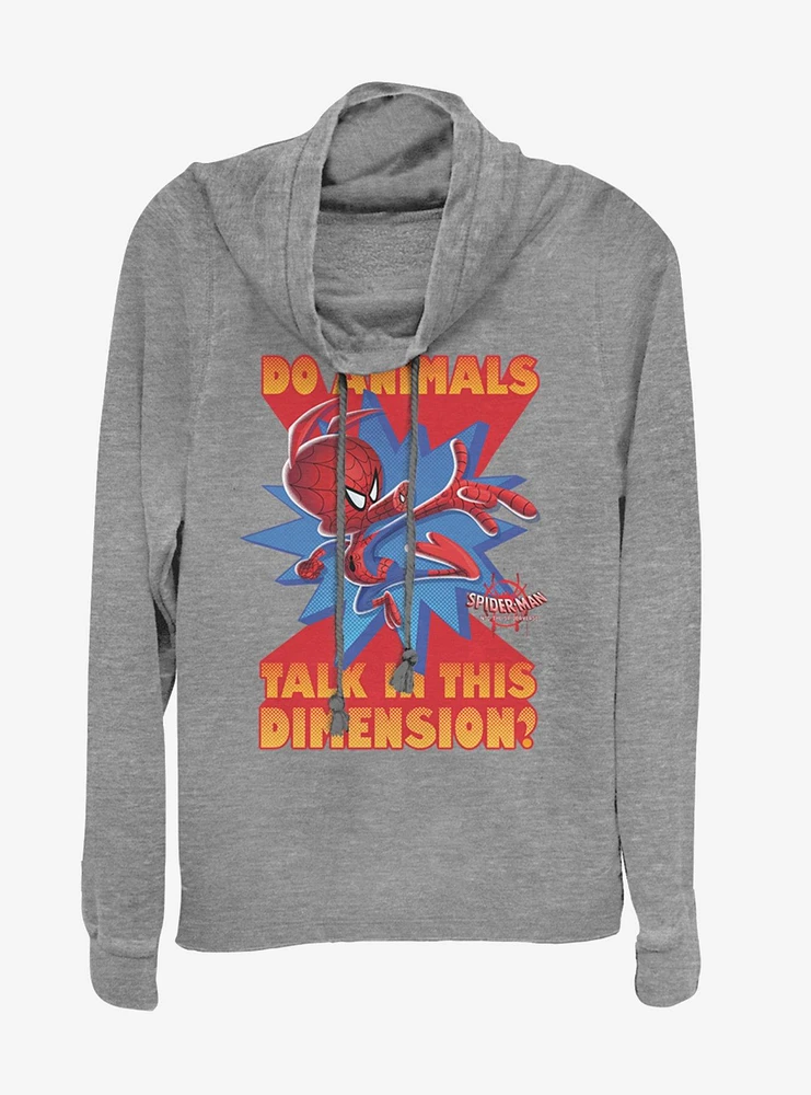 Marvel Spider-Man SpiderHam Cowlneck Long-Sleeve Womens Top