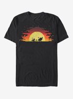 Disney The Lion King Pixel Simba Sunset T-Shirt