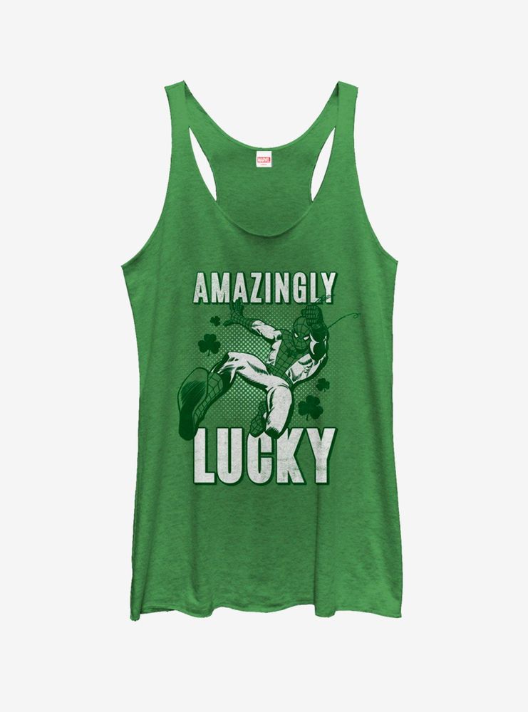 Marvel Spider-Man Amazingly Lucky Womens Tank Top