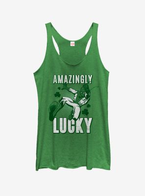 Marvel Spider-Man Amazingly Lucky Womens Tank Top