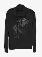 Marvel Spider-Man Spider Noir Cowlneck Long-Sleeve Womens Top