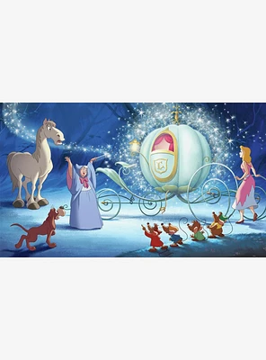 Disney Princess Cinderella Carriage Chair Rail Prepasted Mural