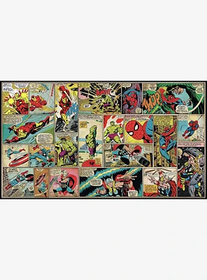 Marvel Comic Panel Chair Rail Prepasted Mural