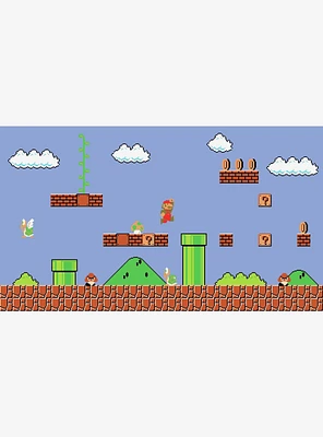 Super Mario Retro Chair Rail Prepasted Mural