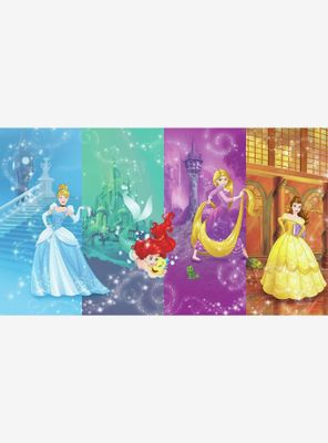 Disney Princesses Scenes Chair Rail Prepasted Mural