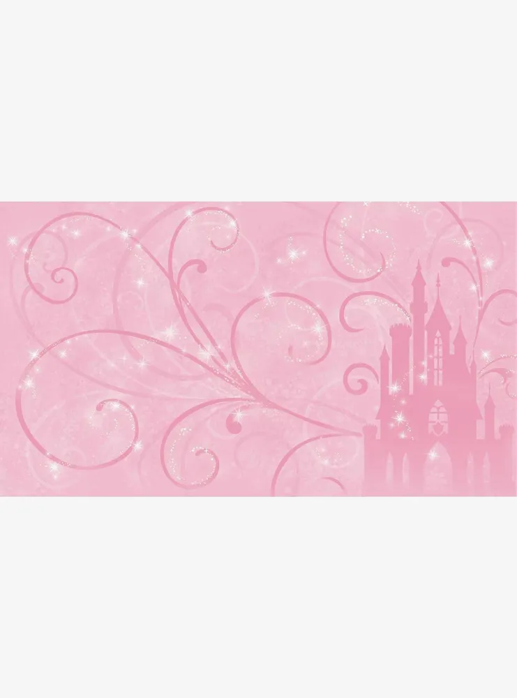 Disney Princess Scroll Castle Chair Rail Prepasted Mural