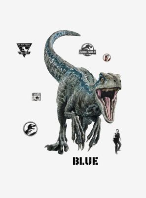 Jurassic World 2 Blue Velociraptor Giant Wall Decal