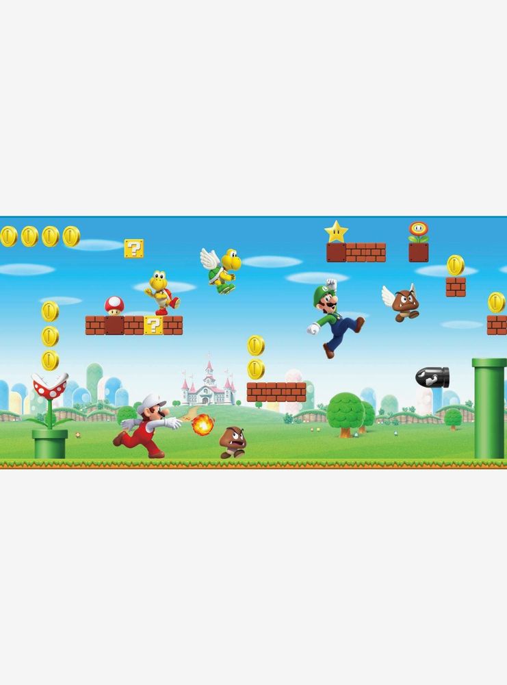 Mario Scene Peel & Stick Wallpaper Border