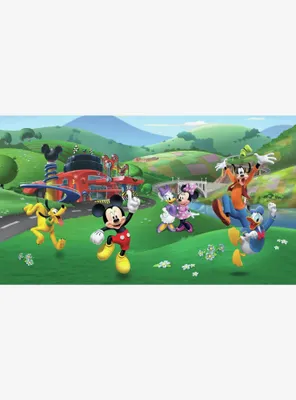 Disney Mickey And Friends Roadster Racer Chair Rail Prepasted Mural