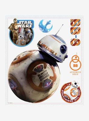 Star Wars The Force Awakens Episode VII BB-8 Peel & Stick Giant Wall Decal