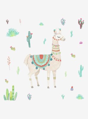 Watercolor Llama Peel And Stick Giant Wall Decals