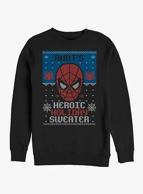 Marvel Spider-Man Holiday Sweater Aunt Sweatshirt