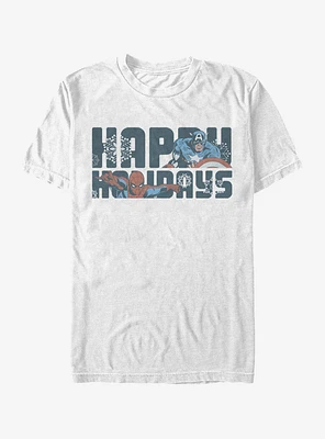 Marvel Happiest Of Holidays T-Shirt