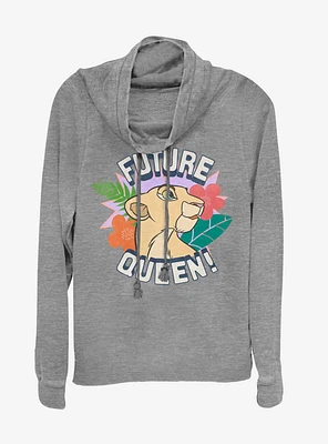 Disney The Lion King FUTURE QUEEN Cowl Neck Long-Sleeve Girls Top
