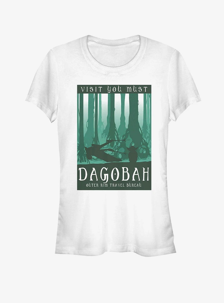 Star Wars Visit Dagobah Poster Girls T-Shirt