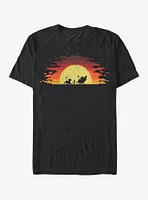 Disney The Lion King Pixel Simba Sunset T-Shirt