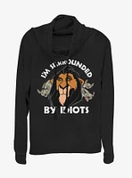 Disney The Lion King Surly Scar Cowl Neck Long-Sleeve Girls Top