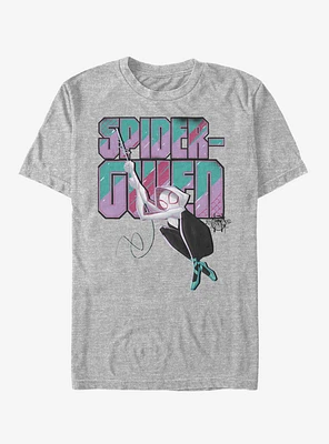 Marvel Spider-Man: Into The Spider-Verse Spider-Gwen Gwen Swinging T-Shirt