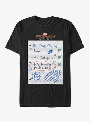 Marvel Spider-Man: Far From Home Spider Checklist T-Shirt