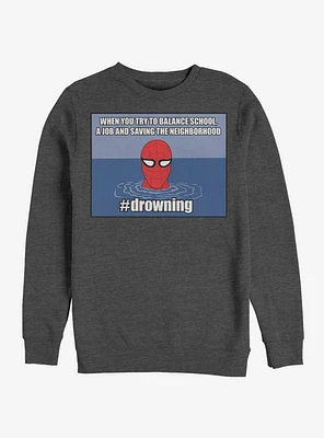 Marvel Spider-Man #drowning Sweatshirt