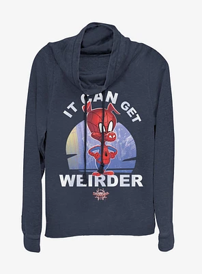 Marvel Spider-Man It Can Get Weirder Spider-Ham Cowl Neck Long-Sleeve Girls Top
