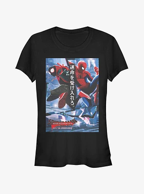 Marvel Spider-Man Spider Japanese Text Girls T-Shirt