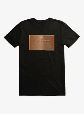 Star Trek U.S.S. Voyager Plaque T-Shirt