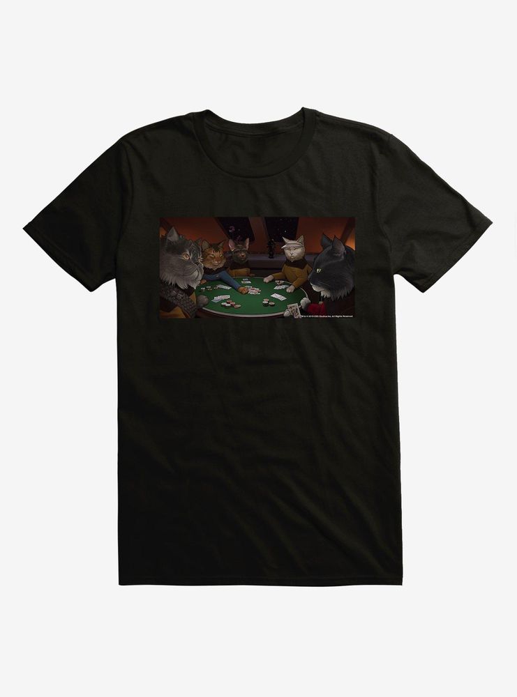 Star Trek The Next Generation Cats Poker Game T-Shirt