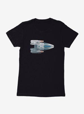 Star Trek N.C.C. 74656 Ship Model Two Top View Womens T-Shirt