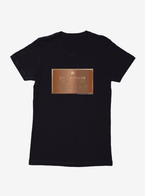 Star Trek U.S.S. Voyager Plaque Womens T-Shirt