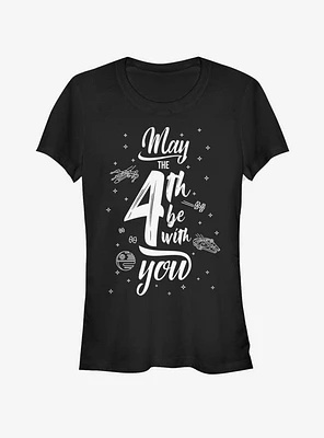 Star Wars Space Text May Fourth Girls T-Shirt